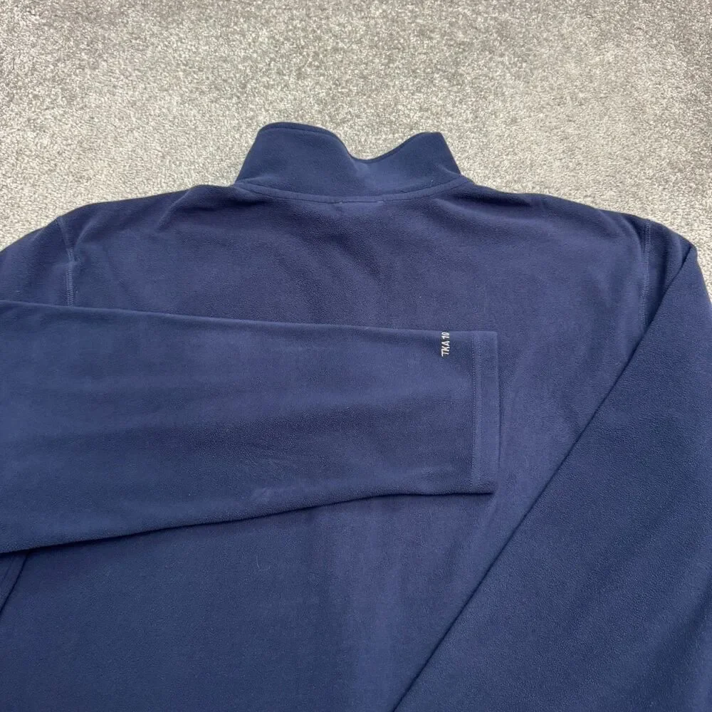 The North Face TKA 100 Full Zip Fleece Jacket Men XXL Navy Blue Warm Outdoor